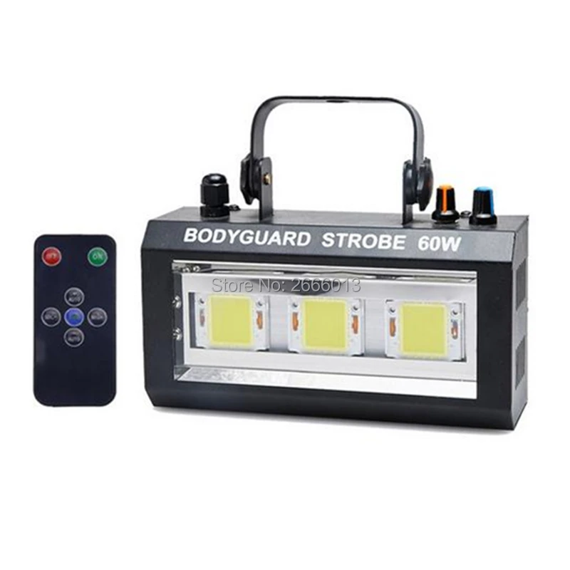 

With Wireless Remote Control 60W LED Strobe Light /White Color LED Disco Stroboscopes DJ Flashing Stage Light For KTV Home Party