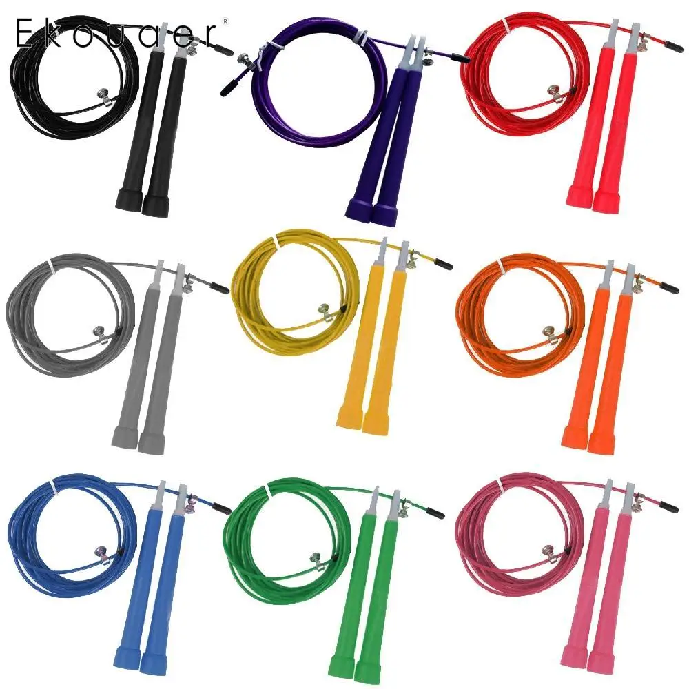 

Steel Wire Skipping Skip Adjustable Jump Rope Crossfit Fitnesss Equimpment Exercise Workout 3 Meters new