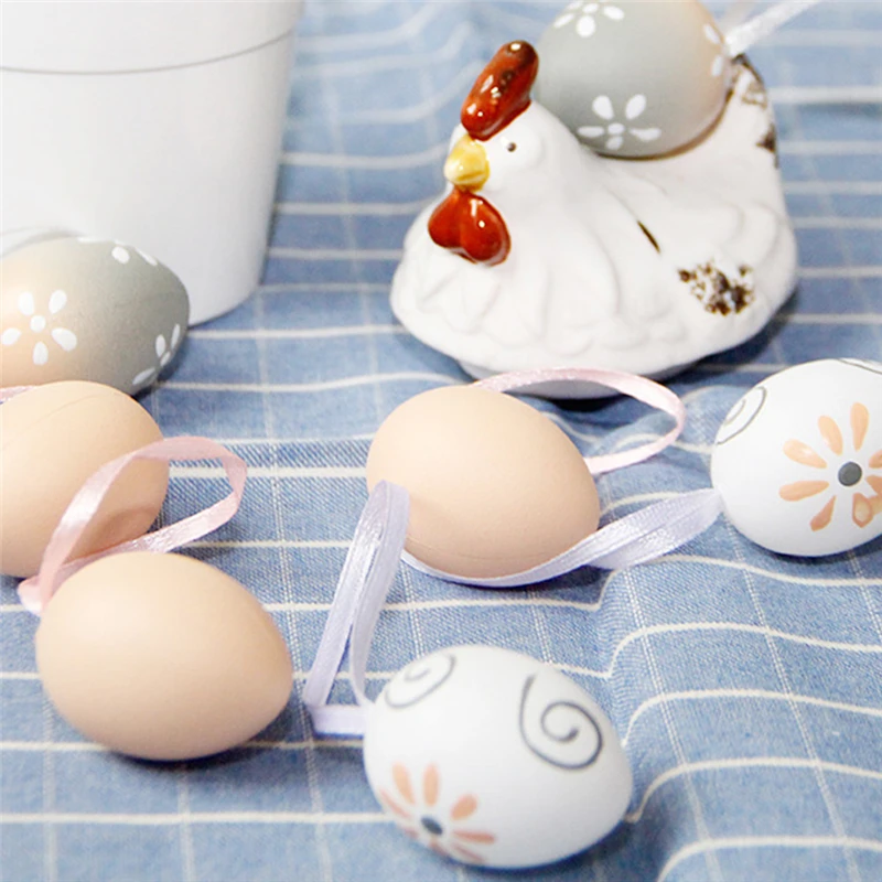 2019 9 шт./компл. DIY ПАСХАЛЬНОЕ орнамент в виде яиц для детских игрушек пластиковые