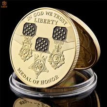 США Нью-Йоркская статуя свободы символ в Боге мы доверяем миру во всем мире золотые монеты «Challenge» Коллекционные
