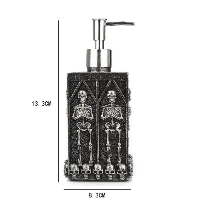 460ml Large Capacity Resin 3D Skull Hand Sanitizer Bottle Soap Dispenser Pressing Carved Shampoo Liquid Soap Shower Gel Holder 460ml Large Capacity Resin 3D Skull Hand Sanitizer Bottle Soap Dispenser Pressing Carved Shampoo Liquid Soap Shower Gel Holder