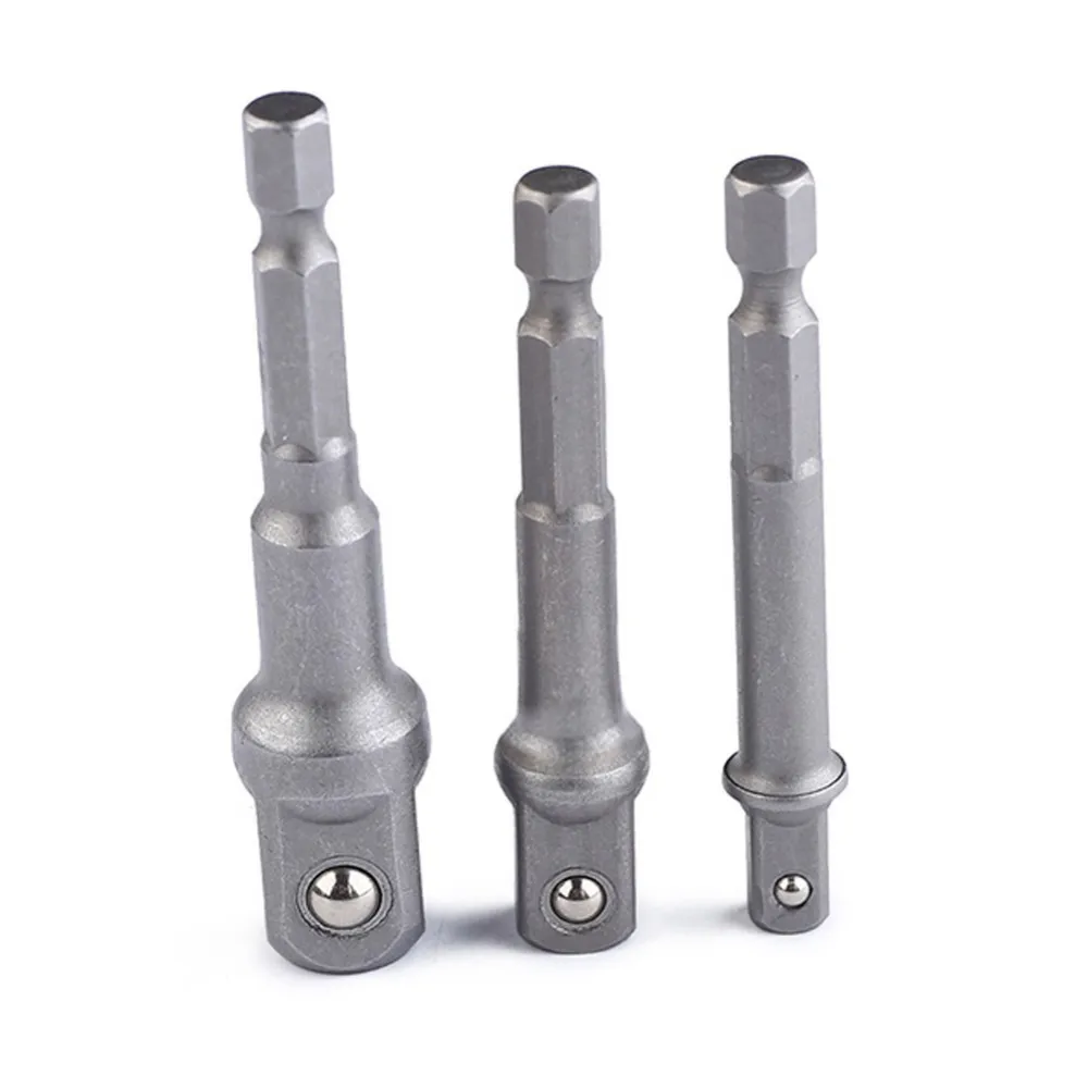 

3Pcs/Set 1/4" 3/8" 1/2" Hex Wrench Sleeve Extension Bar Drive Power Drill Bits Bar Hex Bit Set For Electric Power Tools