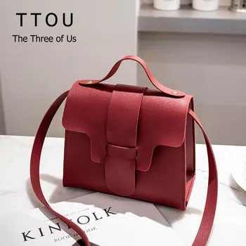 

TTOU Fashion Women Shoulder Bags PU leather Bag Solid Handbags Designer High Quality Ladies Messenger Bags bolsa feminina