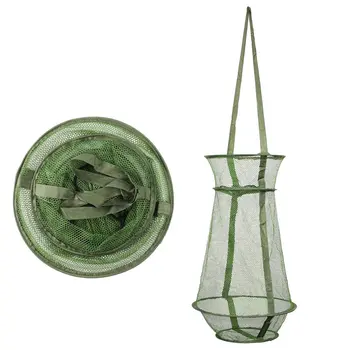 

Fish Trap Collapsible Mesh Cage Fishing Keep Net for Keeping Lures Crayfish Crab Fishes Smelt