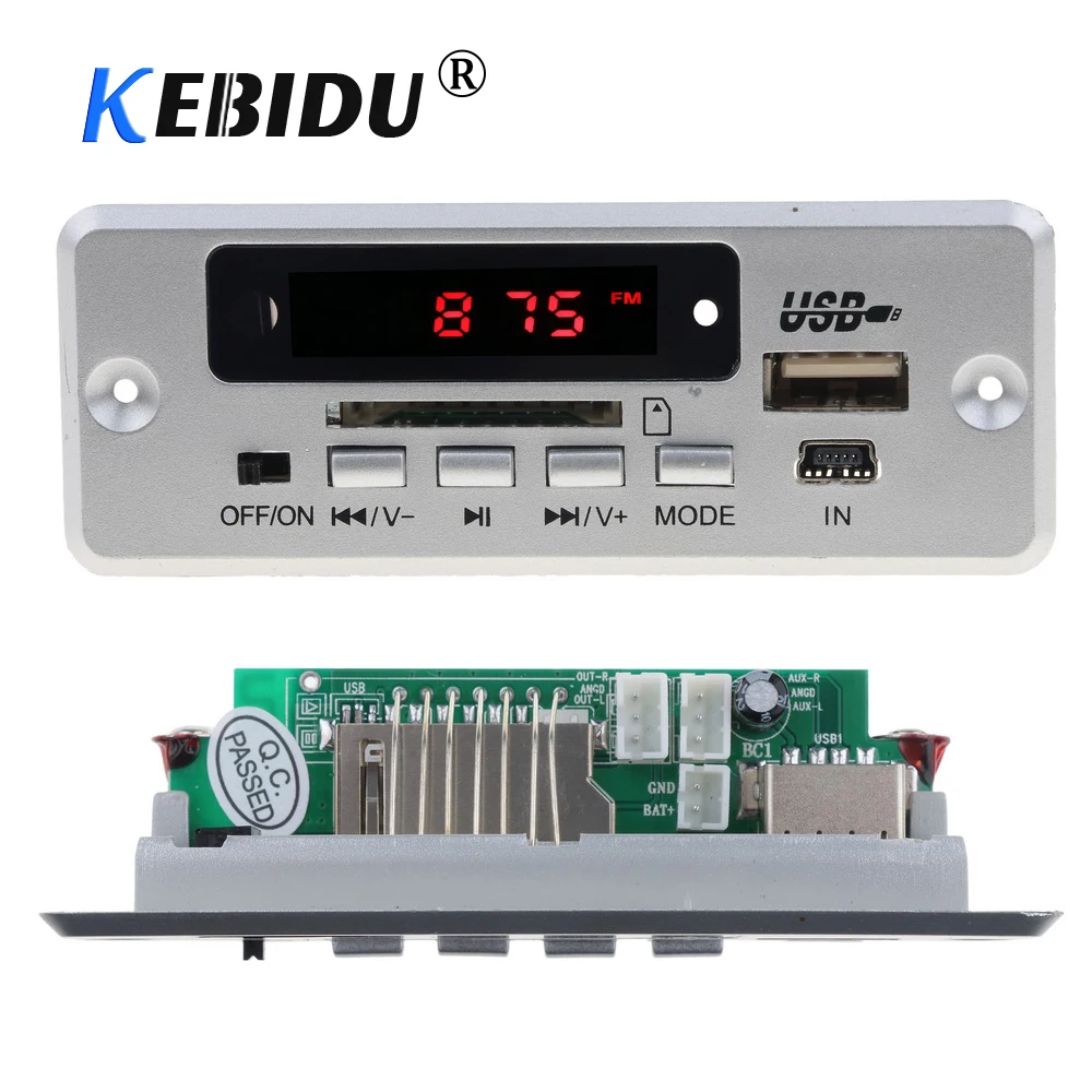 MP3 декодер KEBIDU Bluetooth5.0 плата модуль беспроводной автомобильный музыкальный плеер