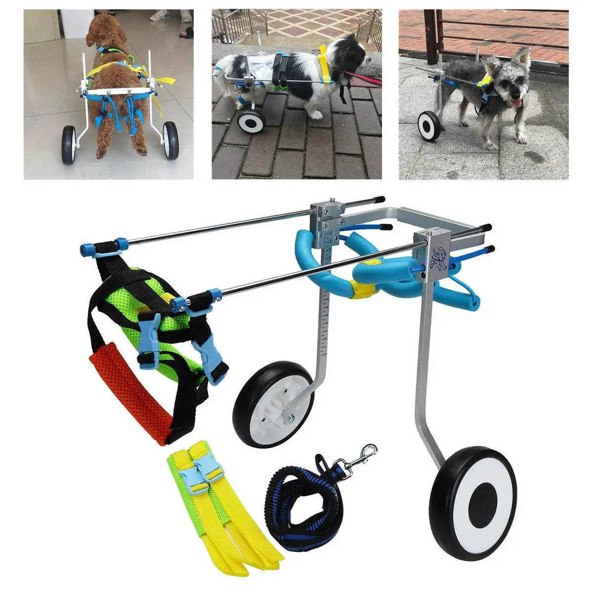 2 колеса " алюминиевое кресло для питомца собаки кошки XS модель прогулочная тележка скутер для инвалидов задняя нога может регулировать вес питомца 3-15 кг