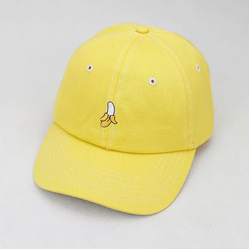 Горячая мода вышивка фрукты, авокадо виноград унисекс банан Повседневная хлопковая шляпа, бейсбольная кепка оливковый банан