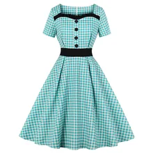 Joineles, элегантный стиль, 60 s, в клетку, с принтом, женское ретро платье, рокабилли, Свинг, винтажное платье, Одри Хепберн, вечерние платья, Vestidos