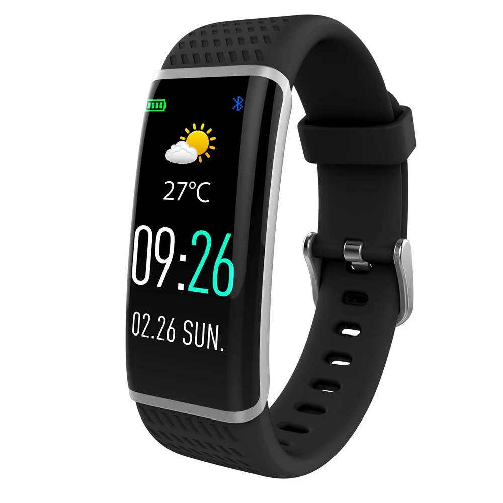 

Bakeey R01 Smart Band Real-time Dynamic Heart Rater Monitor bluetooth Message Call Reminder Pedometer Calories Measuring Watch