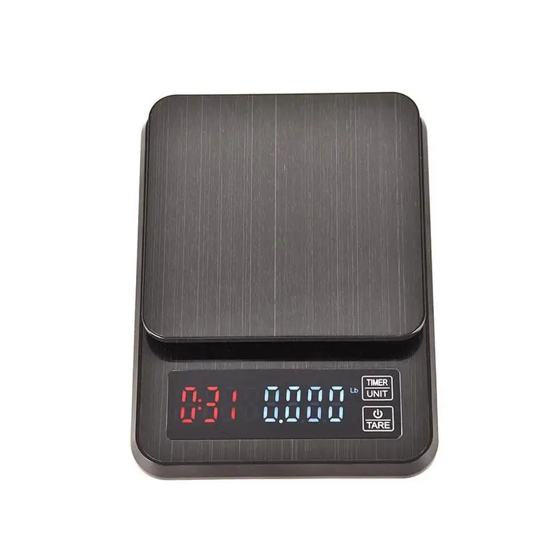 

New High Quality Precision Kitchen Scale 10kg/1g - Coffee Scale with Stainless Steel Countdown USB Power Supply