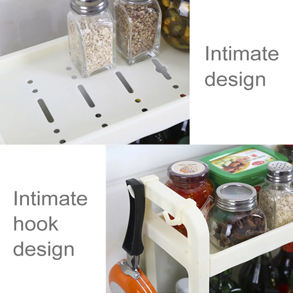 Bathroom Make Up Shelves Kitchen Spice Shelf Desktop Cosmetics Sundries Holder Storage Rack Table Space Saving Kitchen Organizer