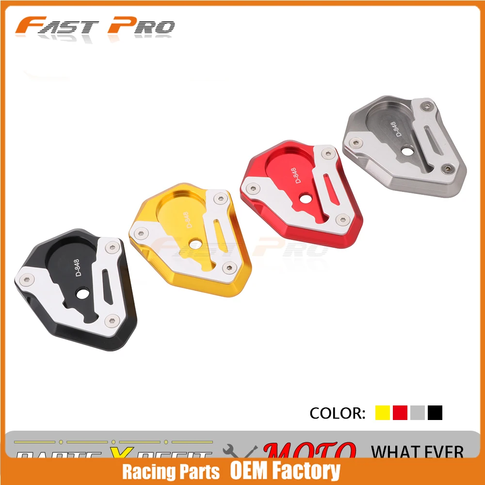 

CNC Foot Side Stand Plate Pad Enlarger Extension Pad For Ducati 848 1098 1198