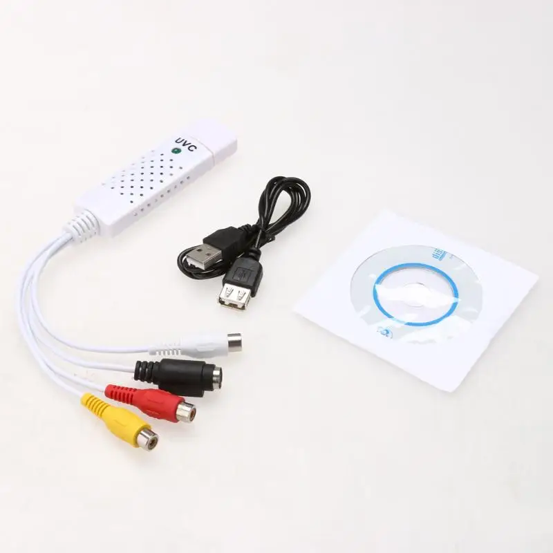 USB 2 0 Захват видеозахвата адаптер Чипсет ТВ DVD VHS аудио S видео конвертер для WinXP 7 8