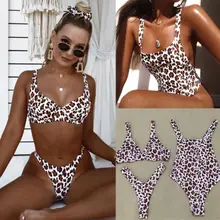 2 стиля летние женские комплекты бикини Леопардовый Мягкий Бюстгальтер Топы купальник с тигровыми полосками Монокини купальник купальный костюм Пляжная одежда