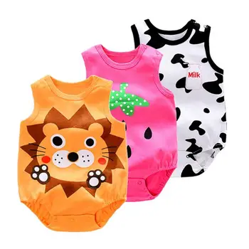 

Summer Baby Sleeveless Bodysuits Infant O Neck Jumpsuit Kids One-Pieces Clothing Children Cotton Clothes Boys Girls Bodysuit