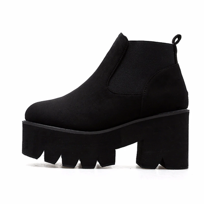 Ботинки в стиле панк; bottes femmes; ботинки на платформе; Осенняя обувь; женские ботильоны; зимняя обувь на высоком каблуке; мотоботы; модная женская обувь; YMA531