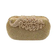 С боковой Luxious Bling обувь для невесты, украшенная бриллиантами сумка Для женщин шикарная, из кристаллов клатч вечерняя сумочка; BS010 женский кошелек-клатч для вечерние 2 Цвет