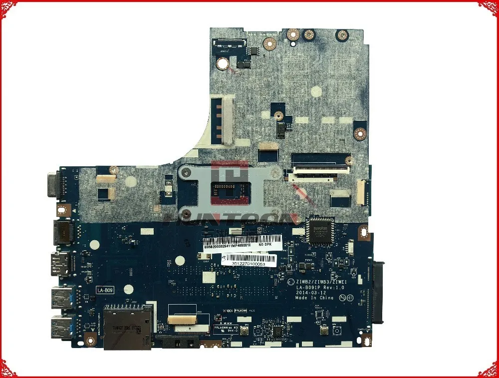 Оригинальная 5B20G06294 для Lenovo Ideapad B50 70 материнская плата ноутбука ZIWB2/ZIWB3/ZIWE1 LA B091P SR170