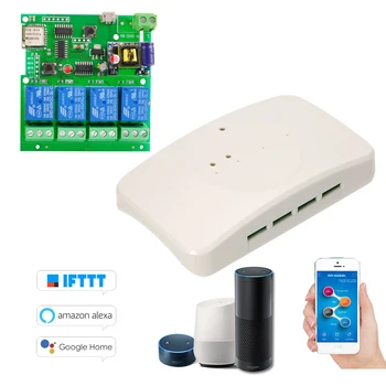 

EWeLink Smart Remote Wireless Switch Universal Module 4ch DC 5V AC85-220V Wifi Switch Timer Phone APP Remote Control Smart Home