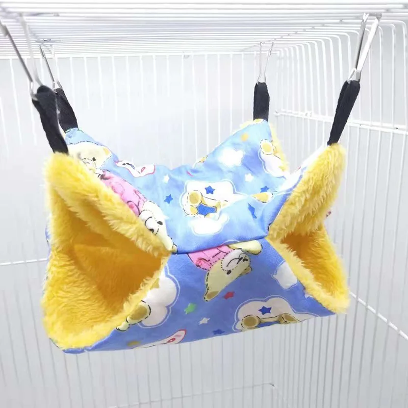 

Pet Birds Hamster Hammock Hanging Bed Double Layer Rat Squirrel Warm House