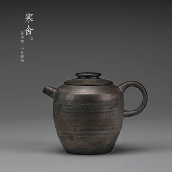 

China Kung Fu teapot rough pottery iron glaze home tea ceremony Japanese ancient tea pot small teapot single pot kettle teaware