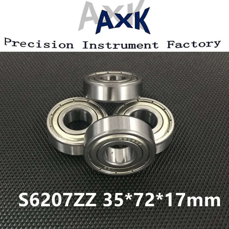S6207zz Abec 3 (2 шт.) 35x72x17 мм шарикоподшипник из нержавеющей стали Миниатюрный 6207zz/ss S6207z