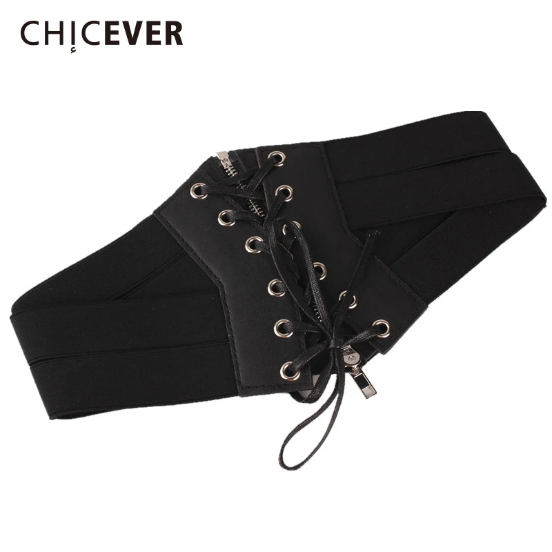 CHICEVER 2019 Fashion Black Bandage Slim Belts For