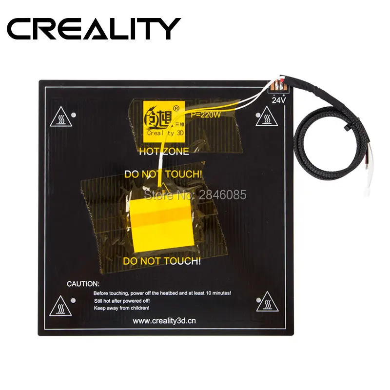 

Creality 3D Parts MK3 Hot Bed Board Kit+Cable 220W 24V 3MM For Hot Ender-3 Pro Printing Size 220*220*250mm 3D Printer