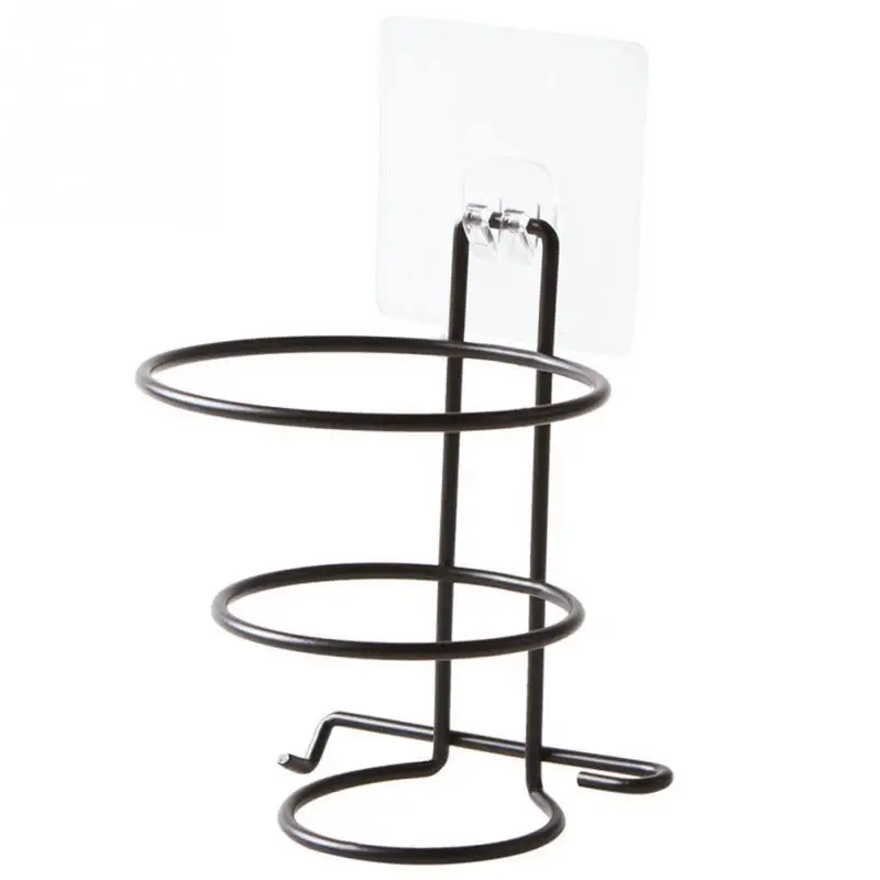 1 قطع الحديد الحائط الشعر معالق التجفيف فندق الحمام رفوف تخزين الرف مجفف شعر حامل أرفف شماعات ^