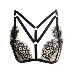 Пикантные Для женщин кружевной бюстгальтер без косточек Bralette шеи удобные полная чаша нижнее белье с вырезом на спине 2019 Fashion Wire Бесплатная