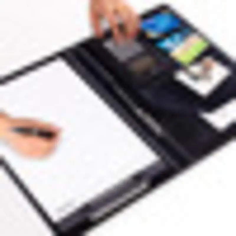 

A4 PU Leather File Folder Case With Calculator Notebook Writing Pad Business Document Planner Organizer Office Supply