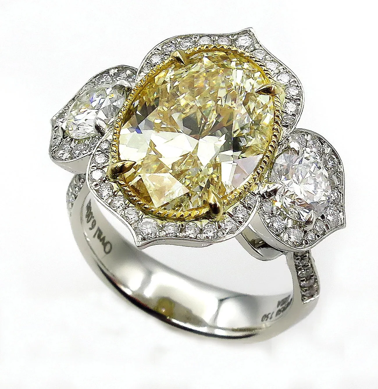 Щепка S925 яйцо Аметрин с бриллиантом кольцо из перидота Bague или Jaune Anillos De овальной