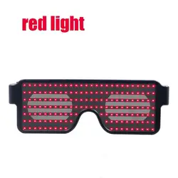 Новые 8 режимов вспышки светодиодные очки для вечеринок модная новинка USB зарядка светящиеся очки концерт свет Солнцезащитные очки Декор