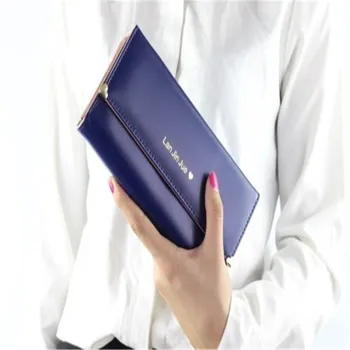 

2019 New Style OL Women Wallet Fashion Women Long Wallet Faux Leather Clutch Card Holders Purse Lady Long Letter Wallets
