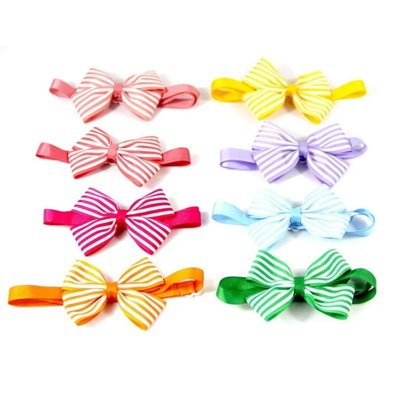 

100PCS/Pack Pets hot selling 12 Colors Fashion Cute Dog Puppy Cat Kitten Pet Toy Kid Solid Bow Tie Necktie Clothes