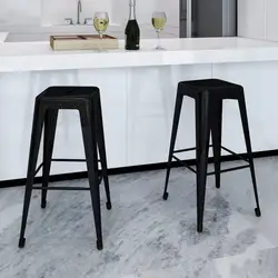 VidaXL 2 шт. барные стулья квадратный черный высокий стул кофе стул столовая стулья простой стиль домашний декор стул для отдыха Встроенная
