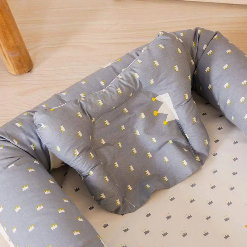 Детская портативная люлька для кроватки с мягкой подушкой Съемная дышащая гипоаллергенная детская лежак детская бионическая кровать