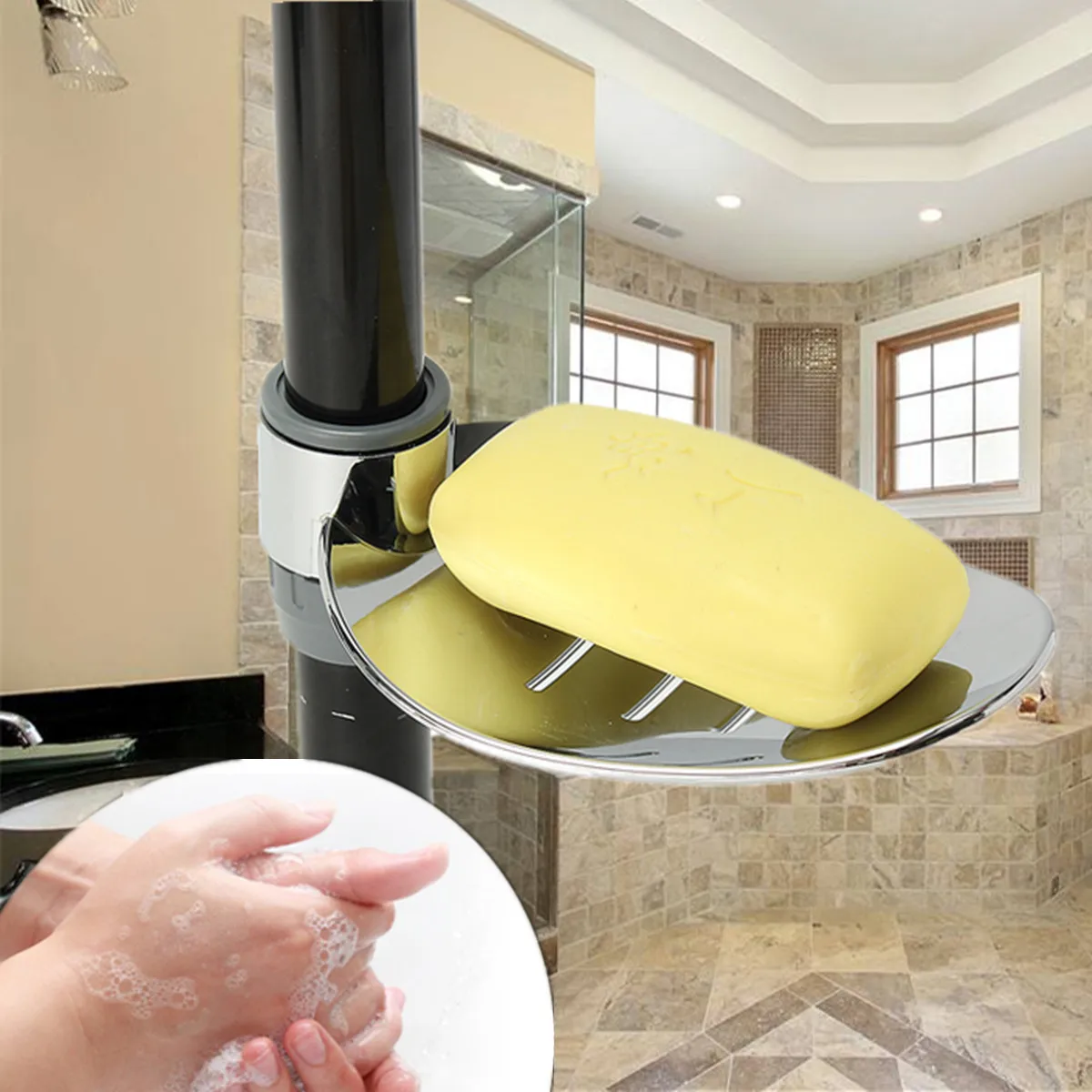 22 25mm ABS Plastic Rail Soap Dish Box Soap Holder Soap Pallet Shower