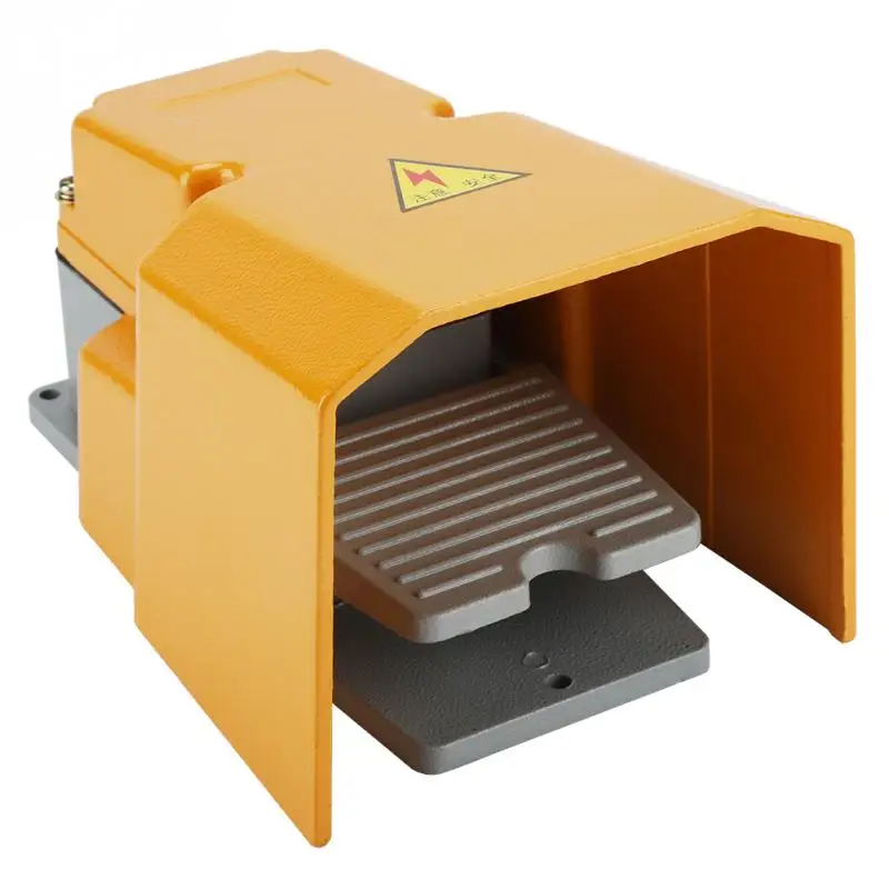 

Hot 250V 10A Aluminum Alloy Foot Pedal Switch Oil Resistant Corrosion-resistant Foot Pedal On/Off Switch with Guard