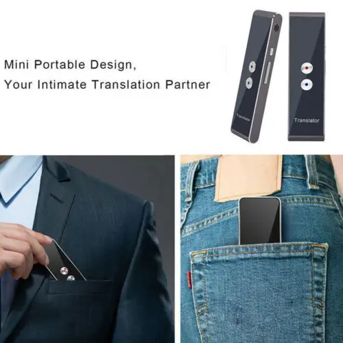 Portable Smart Voice Speech Translator Real Time 30 Multi-Language Translation For Travel Business Meeting Interpreter Machine