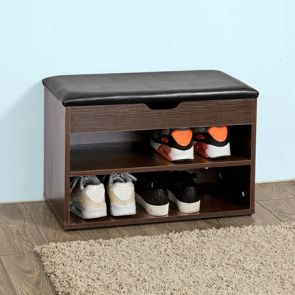 Sobuy Fsr25br Shoe 2 Tiers Shoe Rack Shoe Storage Bench With