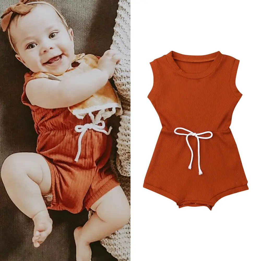 

Pudcoco 2019 Solid Summer Newborn Baby Kids Girl Boy Bodysuit Jumpsuit Sunsuit Outfits Set Clothes CASUAL