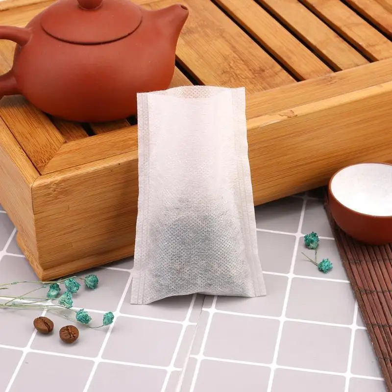 

50pcs 4 sizes Reusable Non-Woven Teabags Strainer Scented Spices Herb Seal Filter Empty Tea Bags