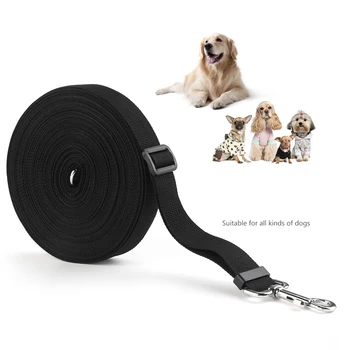 

15m /50ft Pet Dog Cat Puppy Tracking Training Obedience Lead Leash Long Nylon Durable Pet Dog Leash (Black)