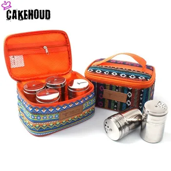 

CAKEHOUD Outdoor Camping Cooking Seasoning Jar Portable Stainless Steel Salt. Spice Seasoning Machine And Storage Packaging