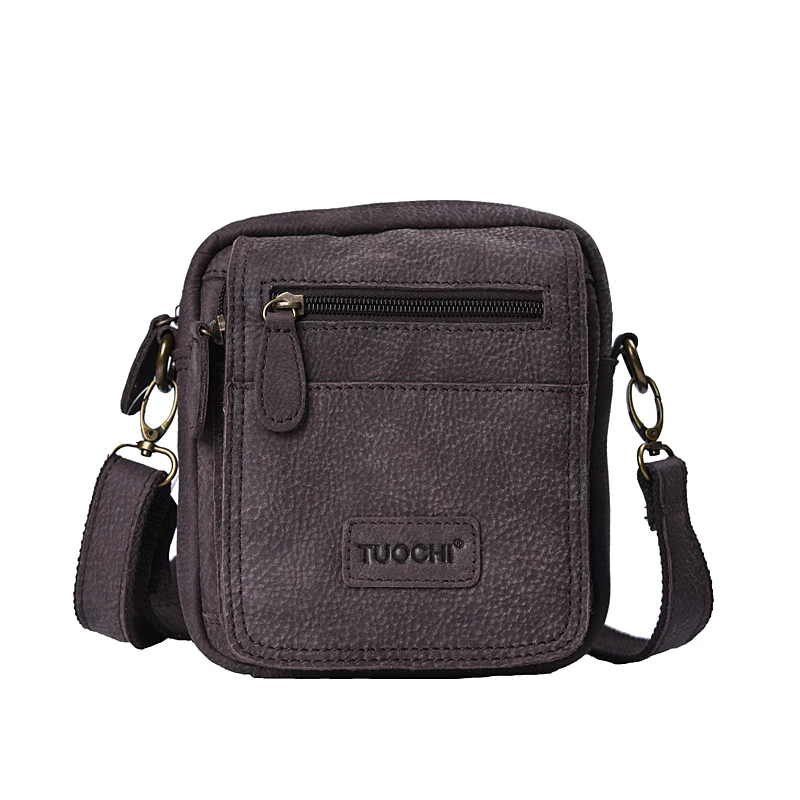 

New Vintage Handmade leather shoulder bag male casual retro men's head layer cowhide soft skin oblique cross small Messenger bag