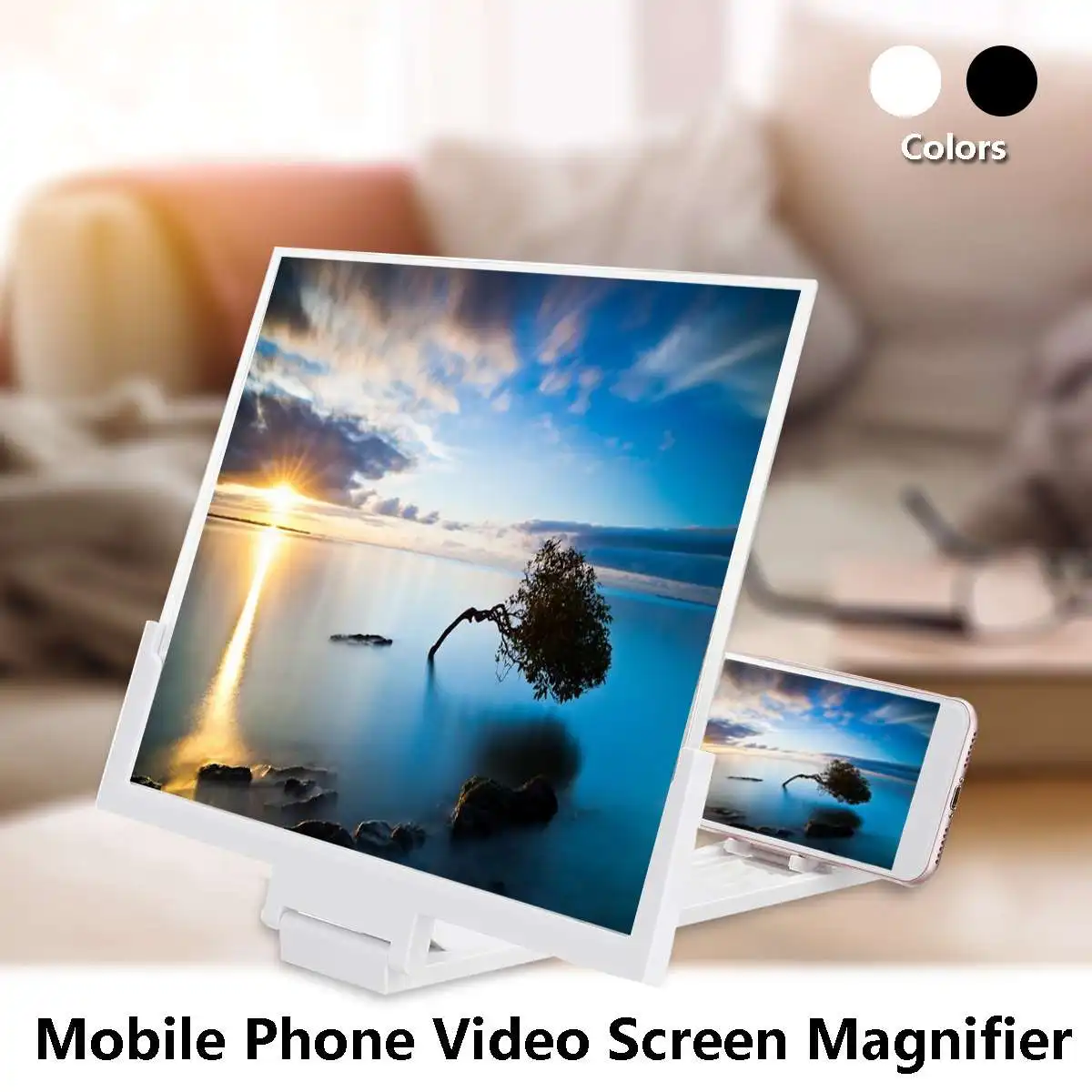 

3D HD Screen 14Inch Mobile Phone Screen Magnifier Display Amplifier Stand Bracket 3 Time Stand Holder Easy Carry Eyes Protection
