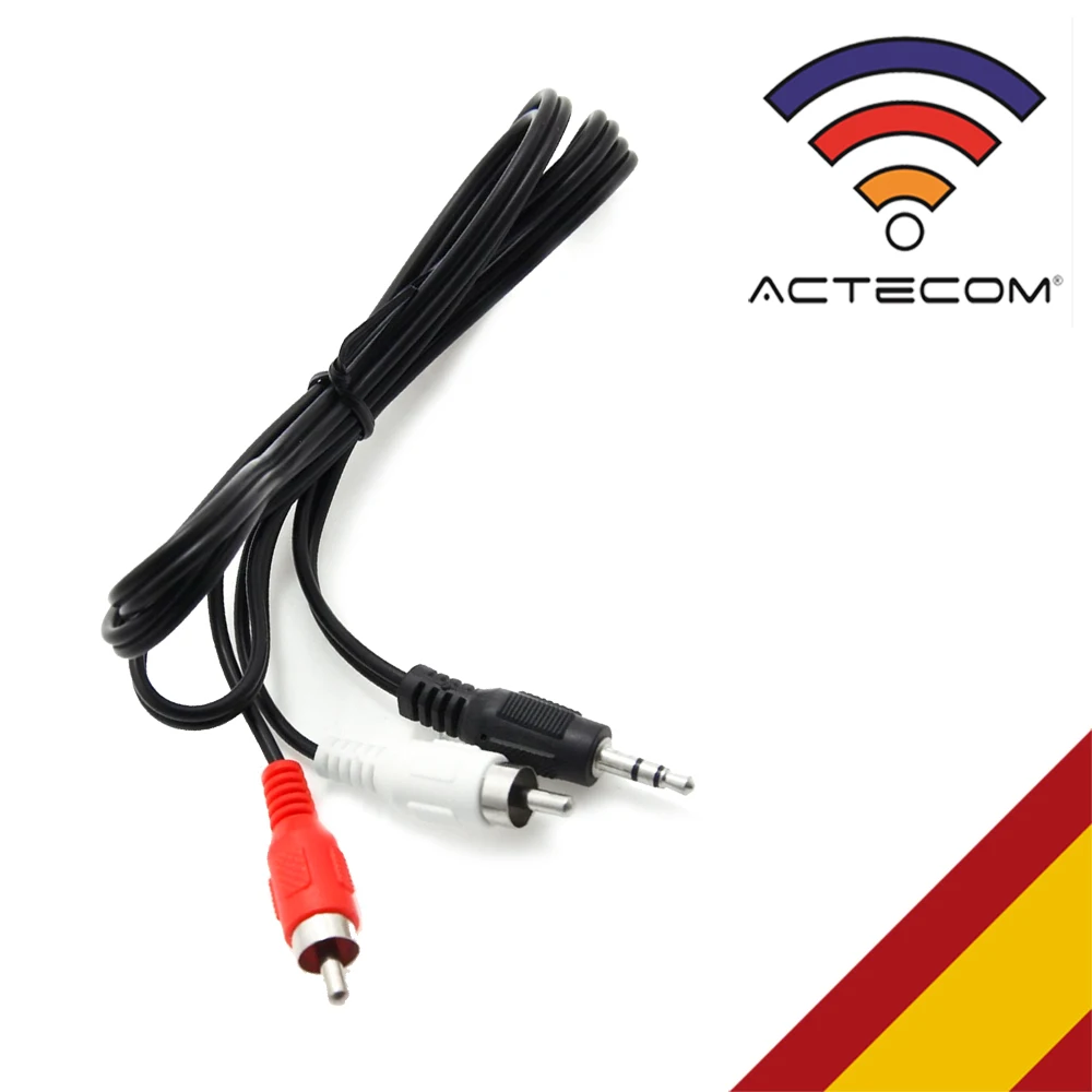 CABLE de AUDIO estéreo MINI JACK, 3,5mm, MACHO A 2 RCA MACHO, 1