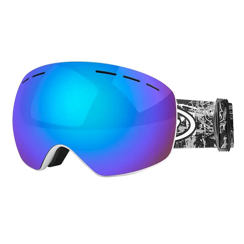 Panoramic Double Layer Ski Goggles Removable Lens Windproof UV