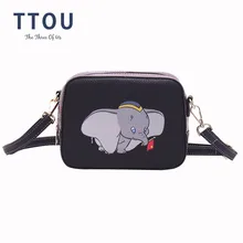 TTOU мультяшная милая сумка через плечо с слоном для женщин из искусственной кожи простая сумка на плечо для девочек Дорожная сумка для покупок женская сумка-мессенджер